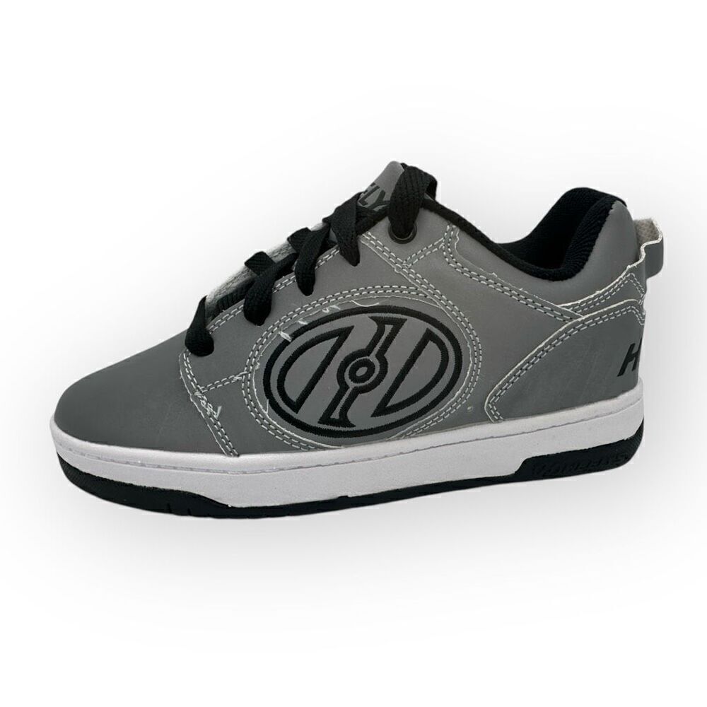 Heelys Kids Voyager Reflective Lace Up Skate Sneaker Shoes Gray Size 3 Youth